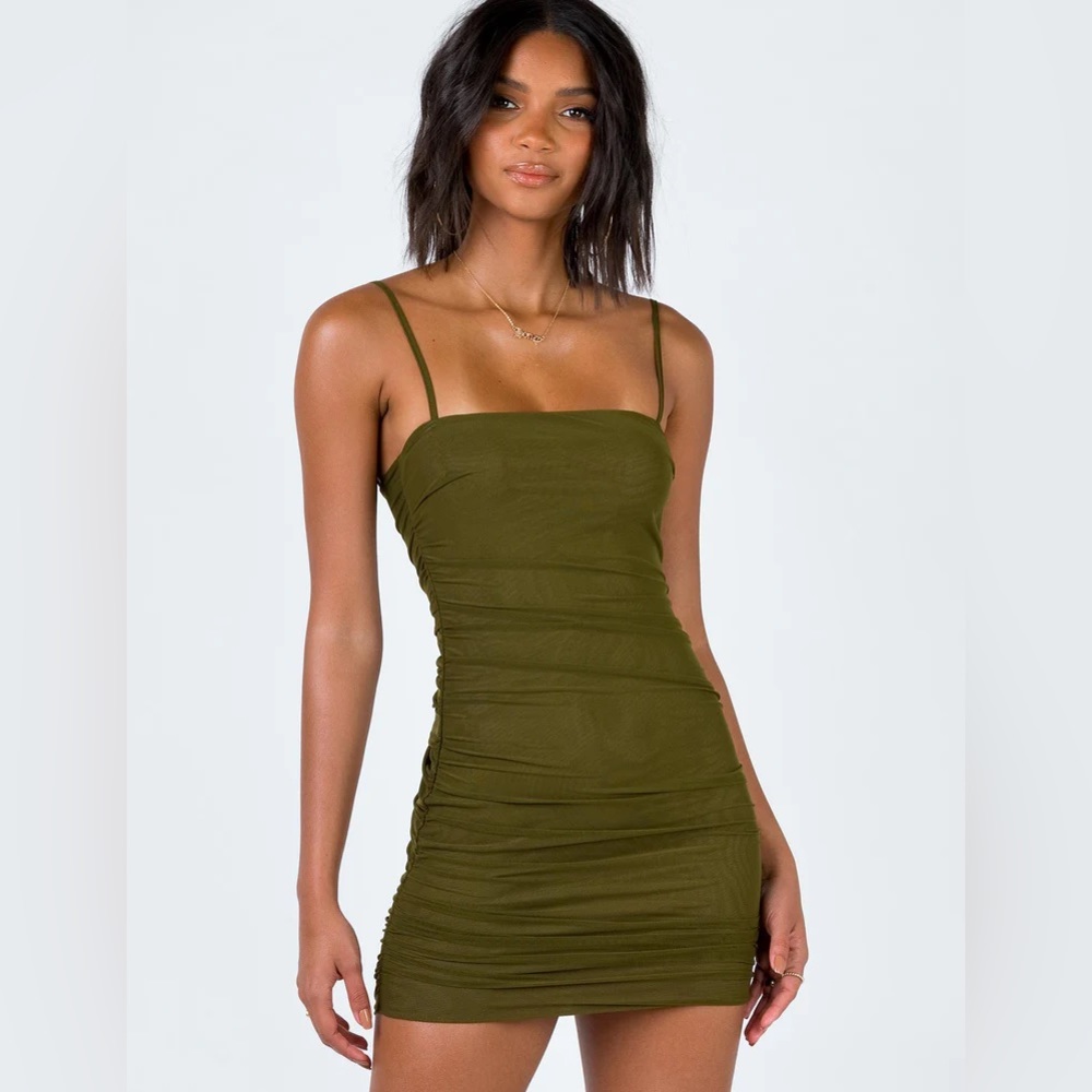Princess Polly Shivani Mini Green Dress Size 4